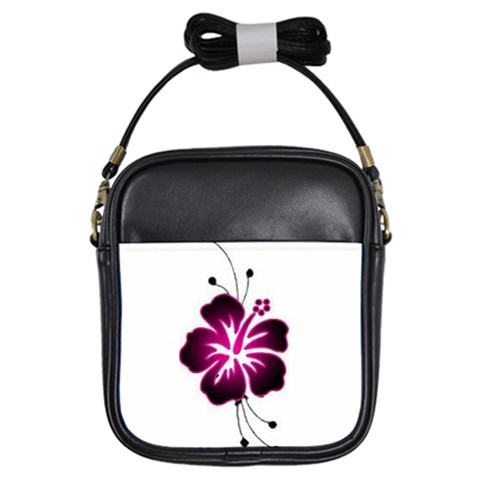 Pink Hawaiian Flower Girls Sling Bag from ArtsNow.com Front