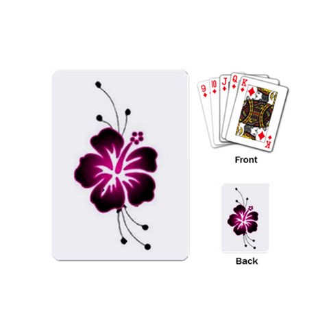 Pink Hawaiian Flower Playing Cards (Mini) from ArtsNow.com Back