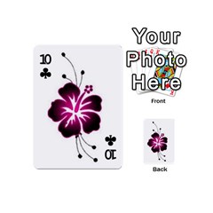 Pink Hawaiian Flower Playing Cards 54 (Mini) from ArtsNow.com Front - Club10