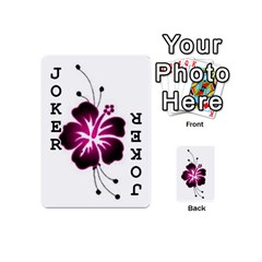 Pink Hawaiian Flower Playing Cards 54 (Mini) from ArtsNow.com Front - Joker1