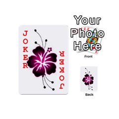 Pink Hawaiian Flower Playing Cards 54 (Mini) from ArtsNow.com Front - Joker2