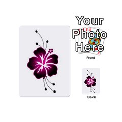 Pink Hawaiian Flower Playing Cards 54 (Mini) from ArtsNow.com Back