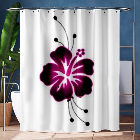 Pink Hawaiian Flower Shower Curtain 60  x 72  (Medium) from ArtsNow.com 60 x72  Curtain