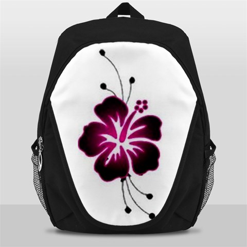 Pink Hawaiian Flower Backpack Bag from ArtsNow.com Front