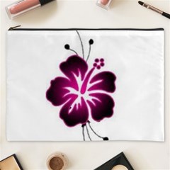 Pink Hawaiian Flower Cosmetic Bag (XXXL) from ArtsNow.com Front