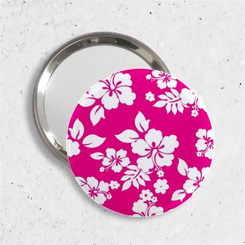 Pink Hawaiian Flowers 2.25  Handbag Mirror from ArtsNow.com Front