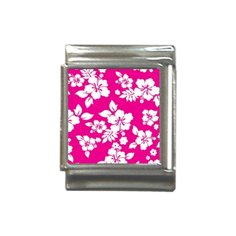 Pink Hawaiian Flowers Italian Charm (13mm) from ArtsNow.com Front