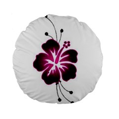 Pink Hawaiian Flower Standard 15  Premium Round Cushion  from ArtsNow.com Front