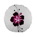 Pink Hawaiian Flower Standard 15  Premium Round Cushion 