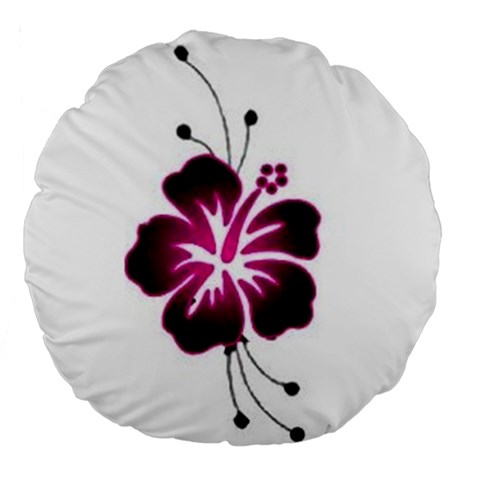 Pink Hawaiian Flower Large 18  Premium Round Cushion  from ArtsNow.com Front