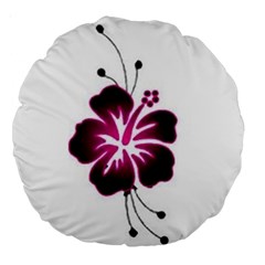 Pink Hawaiian Flower Large 18  Premium Round Cushion  from ArtsNow.com Front