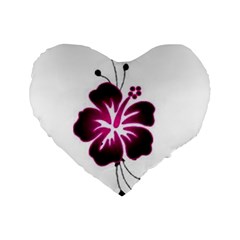 Pink Hawaiian Flower Standard 16  Premium Heart Shape Cushion  from ArtsNow.com Front