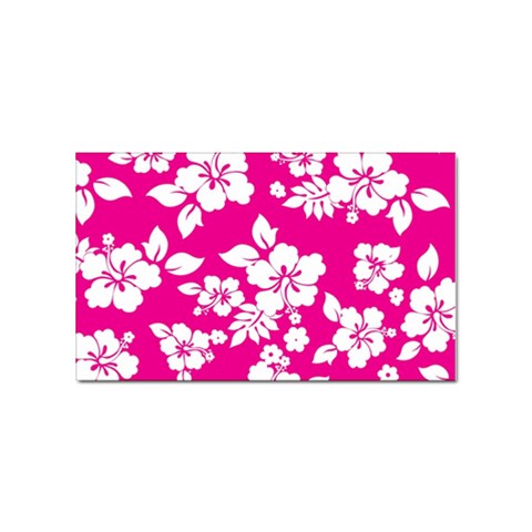 Pink Hawaiian Flowers Sticker (Rectangular) from ArtsNow.com Front