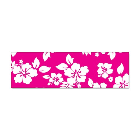 Pink Hawaiian Flowers Sticker (Bumper) from ArtsNow.com Front