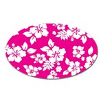 Pink Hawaiian Flowers Magnet (Oval)