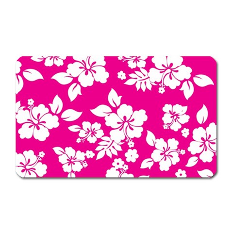 Pink Hawaiian Flowers Magnet (Rectangular) from ArtsNow.com Front