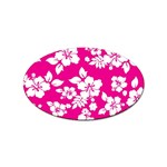 Pink Hawaiian Flowers Sticker Oval (10 pack)