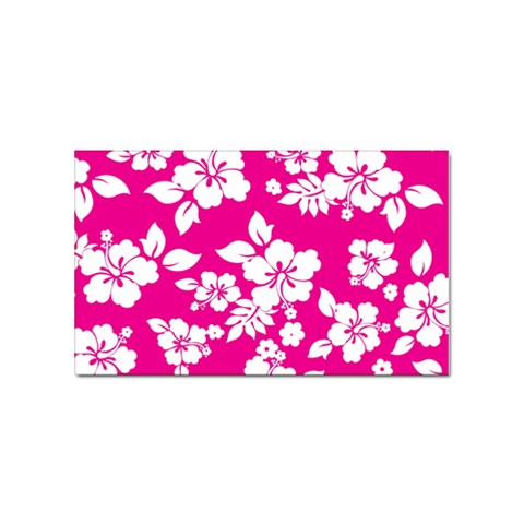 Pink Hawaiian Flowers Sticker Rectangular (100 pack) from ArtsNow.com Front