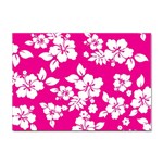 Pink Hawaiian Flowers Sticker A4 (10 pack)