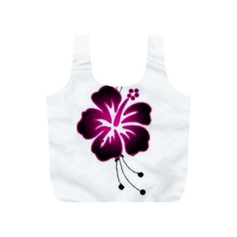 Pink Hawaiian Flower Full Print Recycle Bag (S) from ArtsNow.com Front