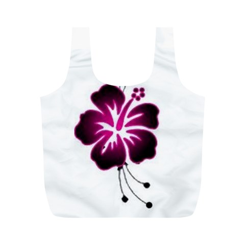 Pink Hawaiian Flower Full Print Recycle Bag (M) from ArtsNow.com Front