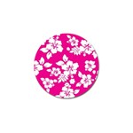 Pink Hawaiian Flowers Golf Ball Marker