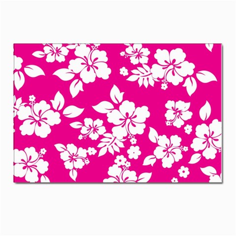 Pink Hawaiian Flowers Postcard 4 x 6  (Pkg of 10) from ArtsNow.com Front