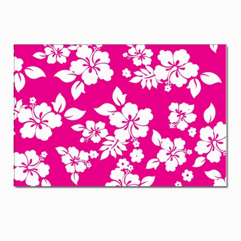 Pink Hawaiian Flowers Postcards 5  x 7  (Pkg of 10) from ArtsNow.com Front