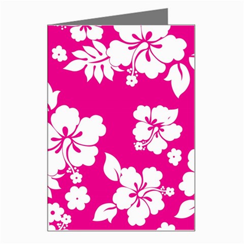 Pink Hawaiian Flowers Greeting Card from ArtsNow.com Left