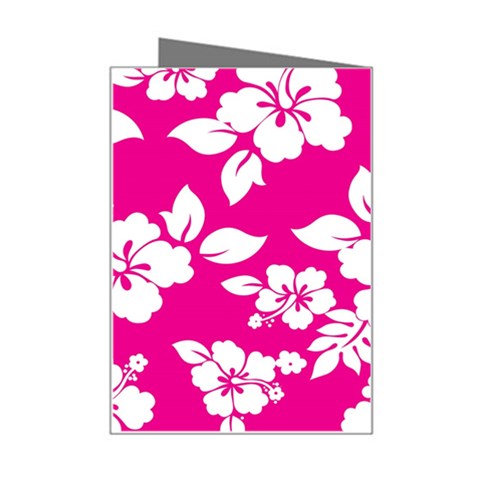 Pink Hawaiian Flowers Mini Greeting Card from ArtsNow.com Right