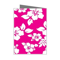 Pink Hawaiian Flowers Mini Greeting Card from ArtsNow.com Right