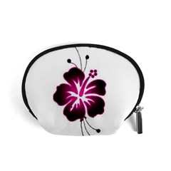 Pink Hawaiian Flower Accessory Pouch (Small) from ArtsNow.com Front