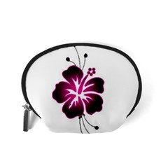 Pink Hawaiian Flower Accessory Pouch (Small) from ArtsNow.com Back