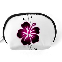 Pink Hawaiian Flower Accessory Pouch (Medium) from ArtsNow.com Back