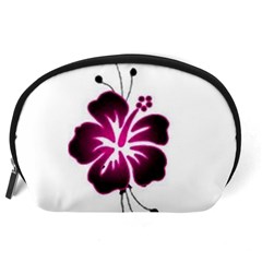 Pink Hawaiian Flower Accessory Pouch (Large) from ArtsNow.com Back