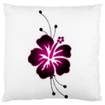 Pink Hawaiian Flower Standard Flano Cushion Case (One Side)