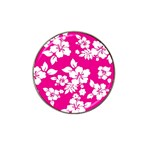 Pink Hawaiian Flowers Hat Clip Ball Marker