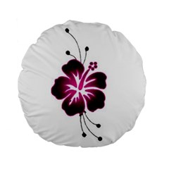 Pink Hawaiian Flower Standard 15  Premium Flano Round Cushion  from ArtsNow.com Front