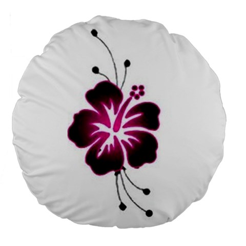 Pink Hawaiian Flower Large 18  Premium Flano Round Cushion  from ArtsNow.com Front