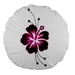 Pink Hawaiian Flower Large 18  Premium Flano Round Cushion 