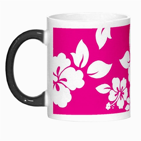 Pink Hawaiian Flowers Morph Mug from ArtsNow.com Left