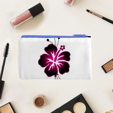 Pink Hawaiian Flower Cosmetic Bag (XS) from ArtsNow.com Back