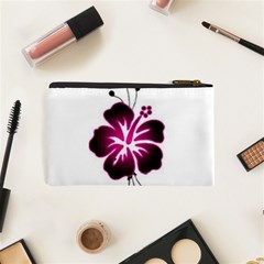 Pink Hawaiian Flower Cosmetic Bag (XS) from ArtsNow.com Back