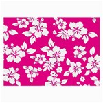 Pink Hawaiian Flowers Large Glasses Cloth