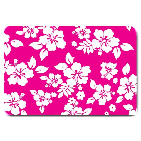 Pink Hawaiian Flowers Large Doormat from ArtsNow.com 30 x20  Door Mat