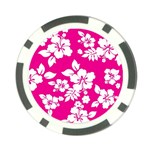 Pink Hawaiian Flowers Poker Chip Card Guard