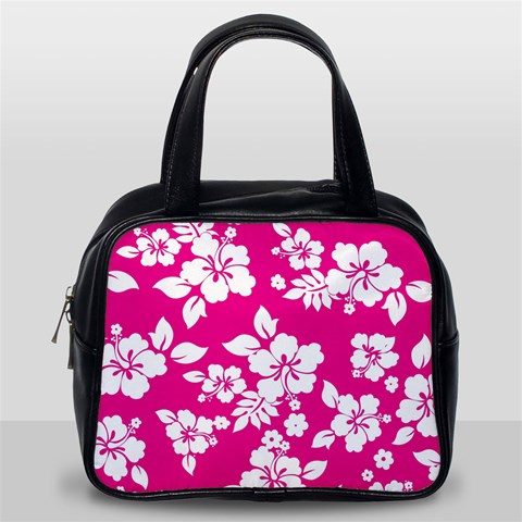 Pink Hawaiian Flowers Classic Handbag (One Side) from ArtsNow.com Front