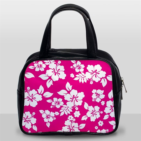 Pink Hawaiian Flowers Classic Handbag (Two Sides) from ArtsNow.com Front