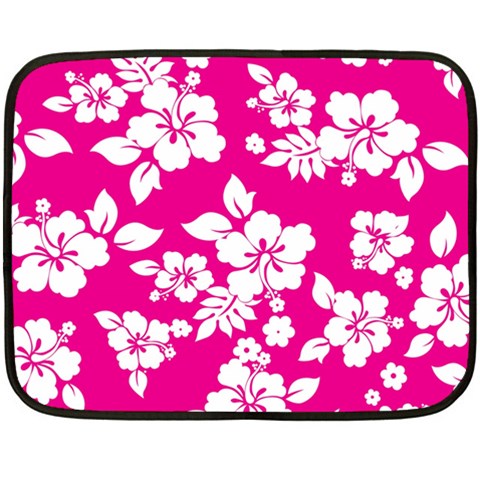 Pink Hawaiian Flowers Fleece Blanket (Mini) from ArtsNow.com 35 x27  Blanket