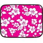 Pink Hawaiian Flowers Fleece Blanket (Mini)